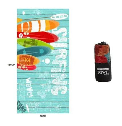 Printed Swim Microfiber Beach Towel