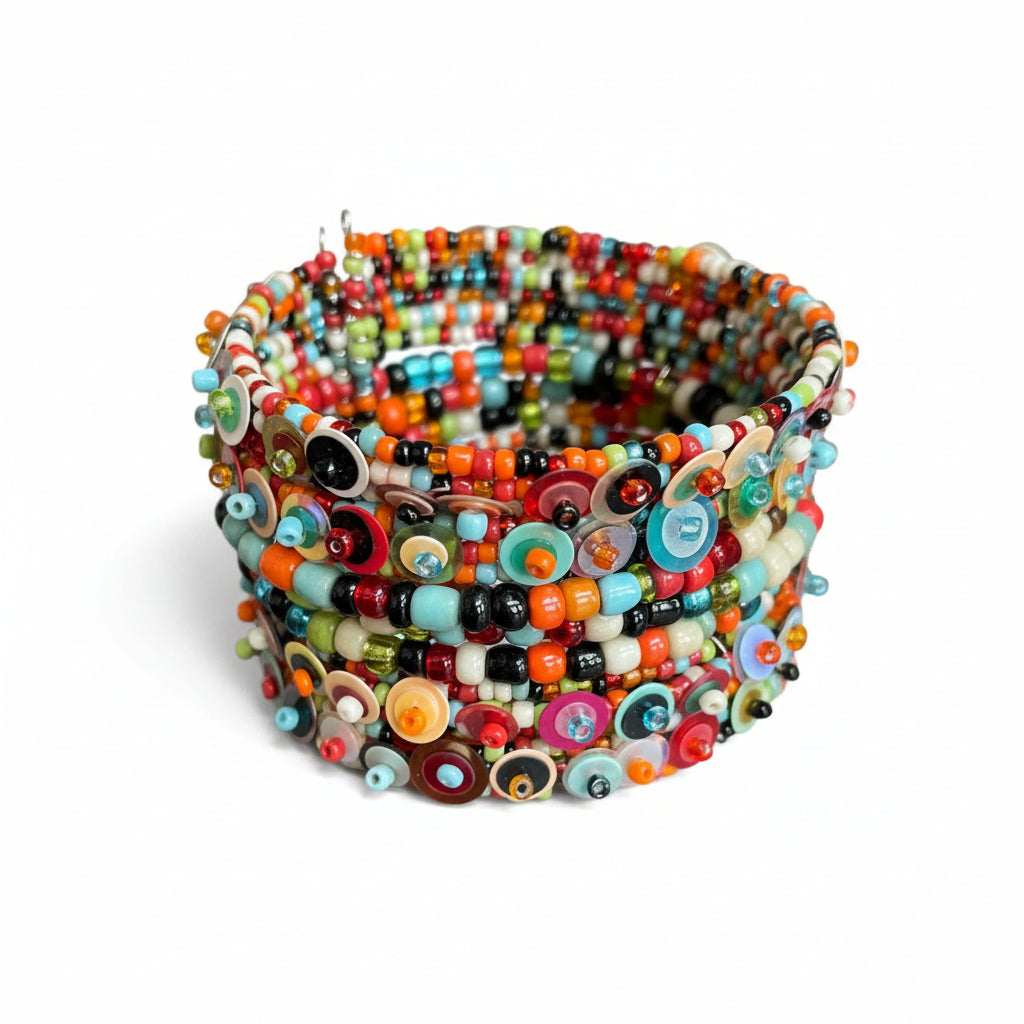 Sequin and Bead Cuff