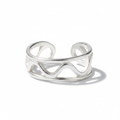 Bague Ondulée – Plaqué Argent