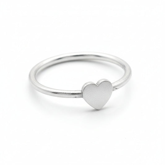 Bague Cœur En Plaqué Argent