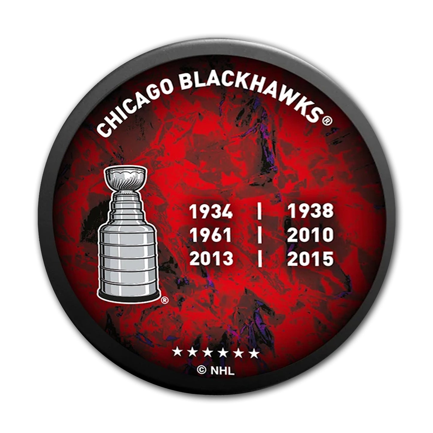 BOBBY HULL SIGNED PUCK 6 STANLEY CUP CHAMPS CHICAGO