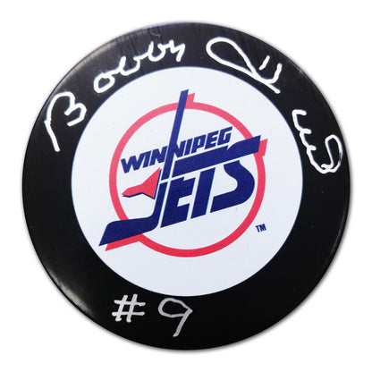 AUTOGRAPHED BOBBY HULL WINNIPEG JETS PUCK