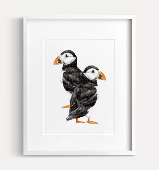 Puffin Watercolor Painting