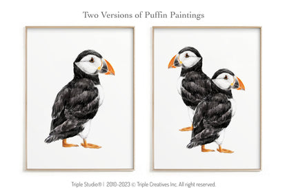 Puffin Watercolor Painting