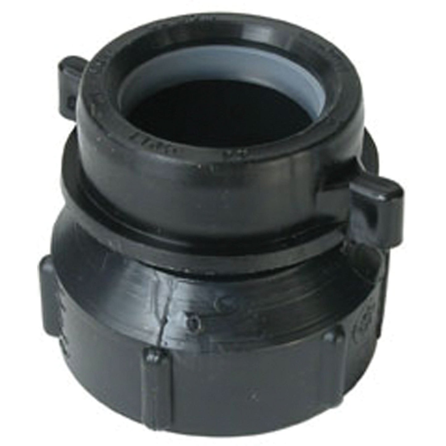 Pipe Trap Adapter, Hub x Slip Joint, 2" x 1-1/2" Dia., Plastic