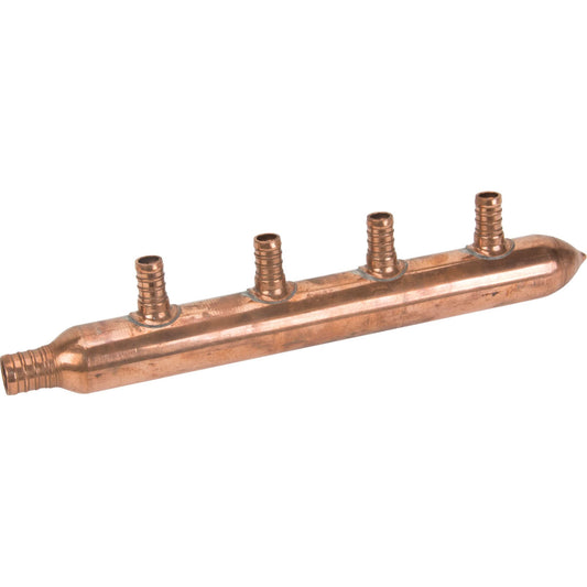 Ten Branch Manifold, 3/4" Dia., Copper