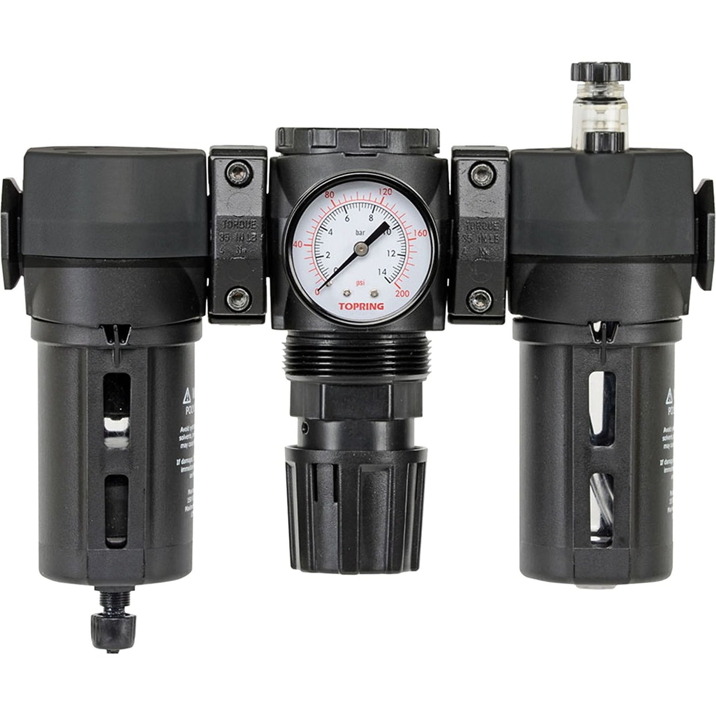 Manual Filter, Regulator & Lubricator with Standard Bowl Modulair 300, 1/4" NPT