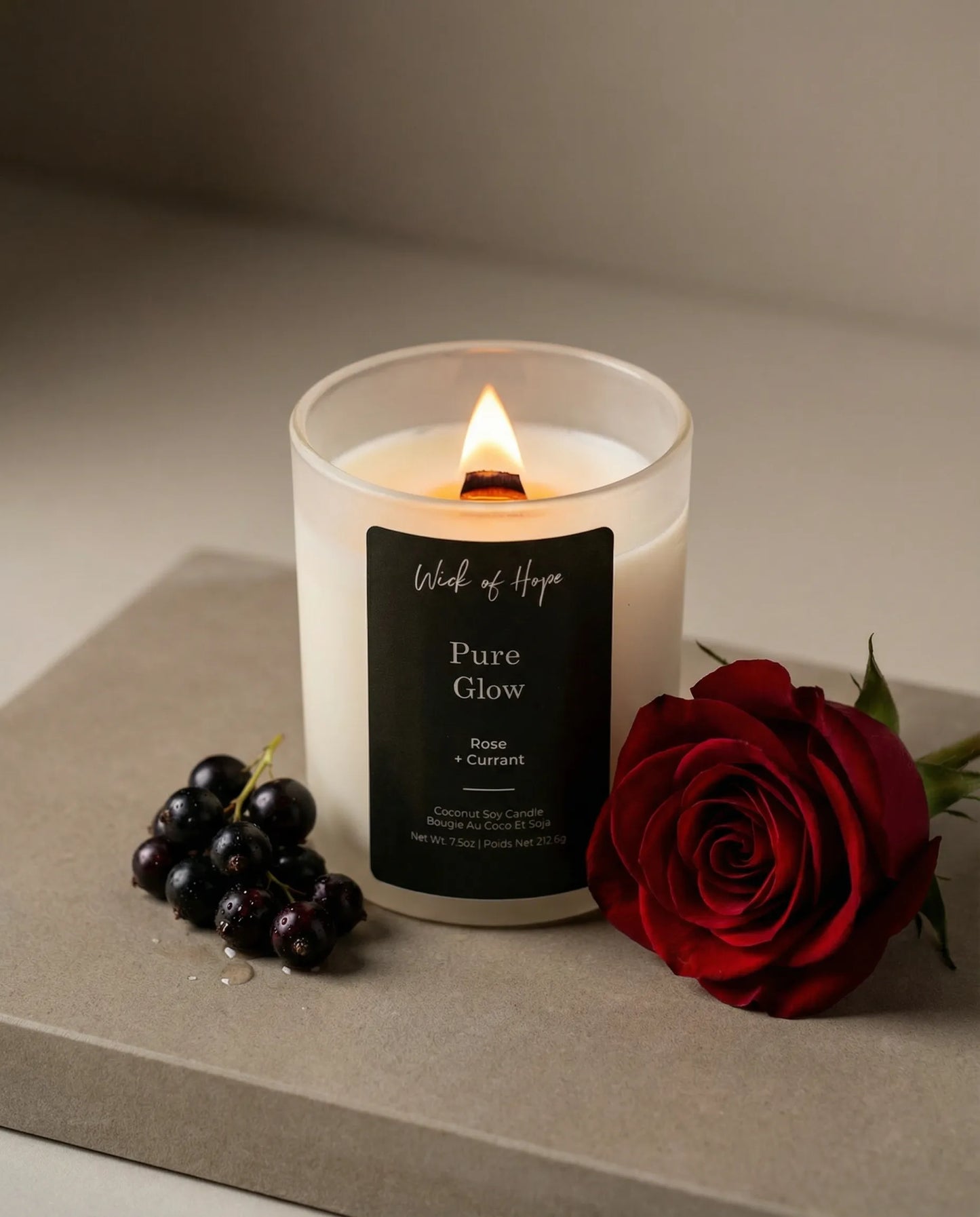 Pure Glow Candle | Rose + Currant