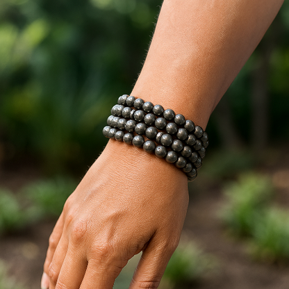 Pyrite Gemstone Bracelet - The Stone of Abundance
