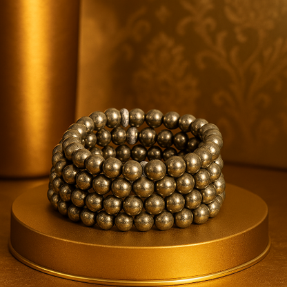 Pyrite Gemstone Bracelet - The Stone of Abundance