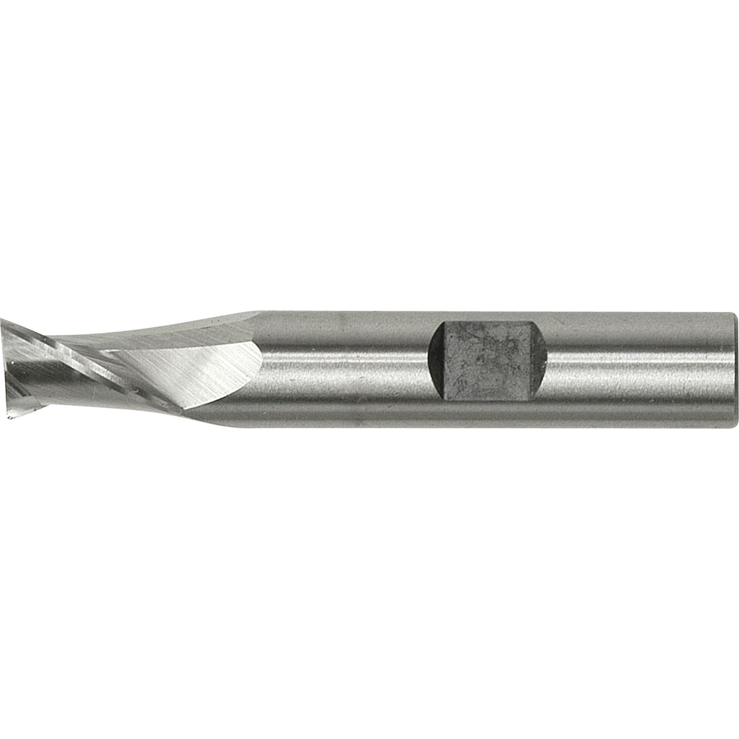 Weldon Shank End Mill, 1/8" Dia., 2 Flutes, High Speed Steel