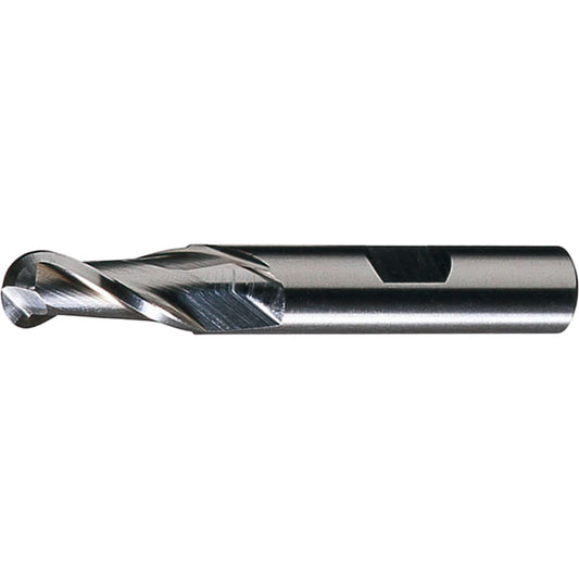 Centre Cutting Ball Nose Single End Finishers, 3/8" Dia., 2 Flutes, High Speed Steel