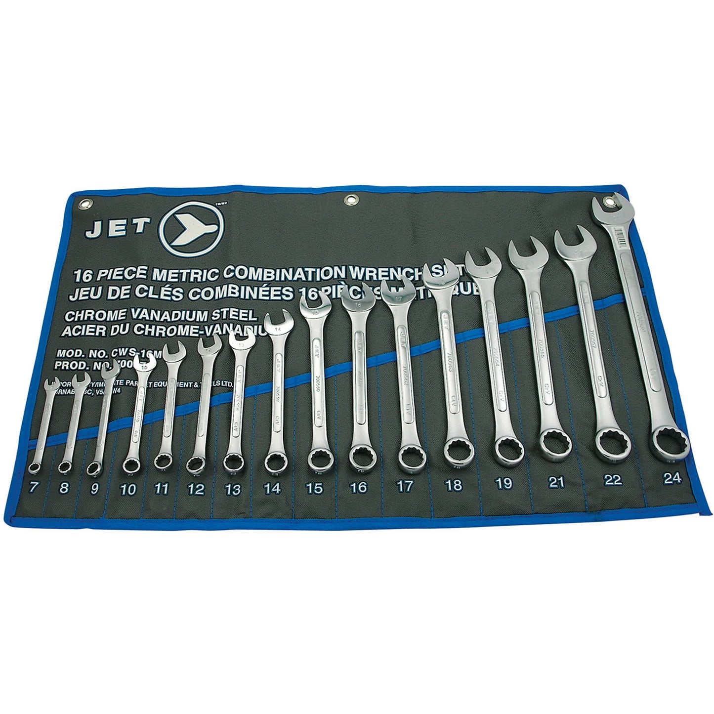 CWS-16M Raised Panel Wrench Set, Combination, 16 Pieces, Metric