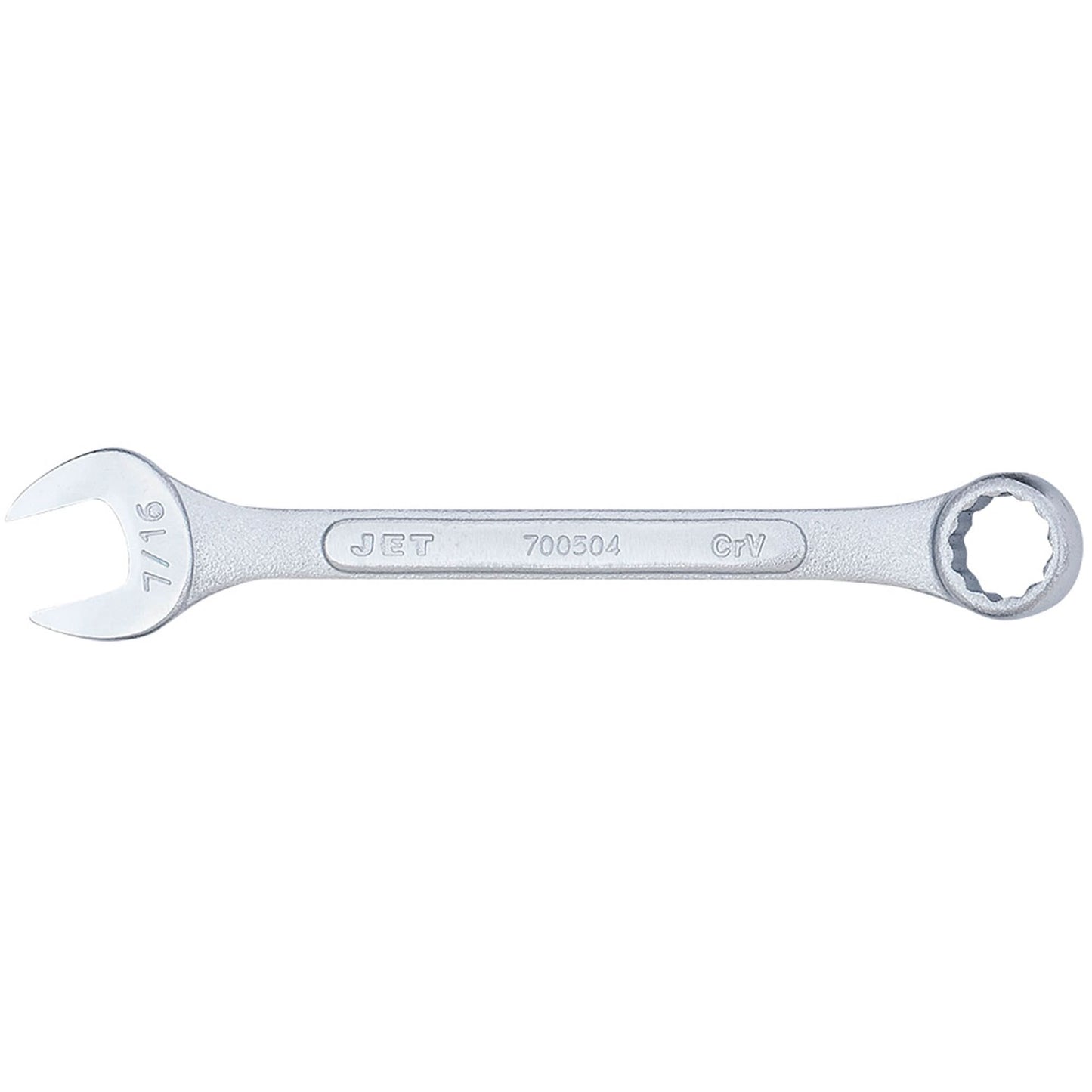 Raised Panel Combination Wrench, 7/16", Chrome Finish