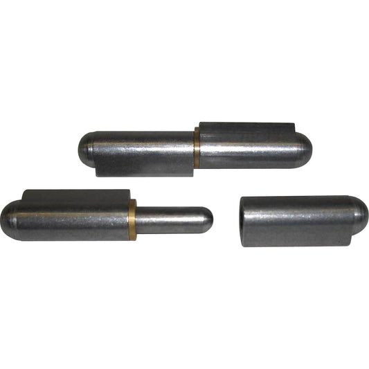 2-Piece Weld-On Hinges, 5/8" Dia. x 4" L, Stainless Steel w/Fixed Stainless Steel Pin