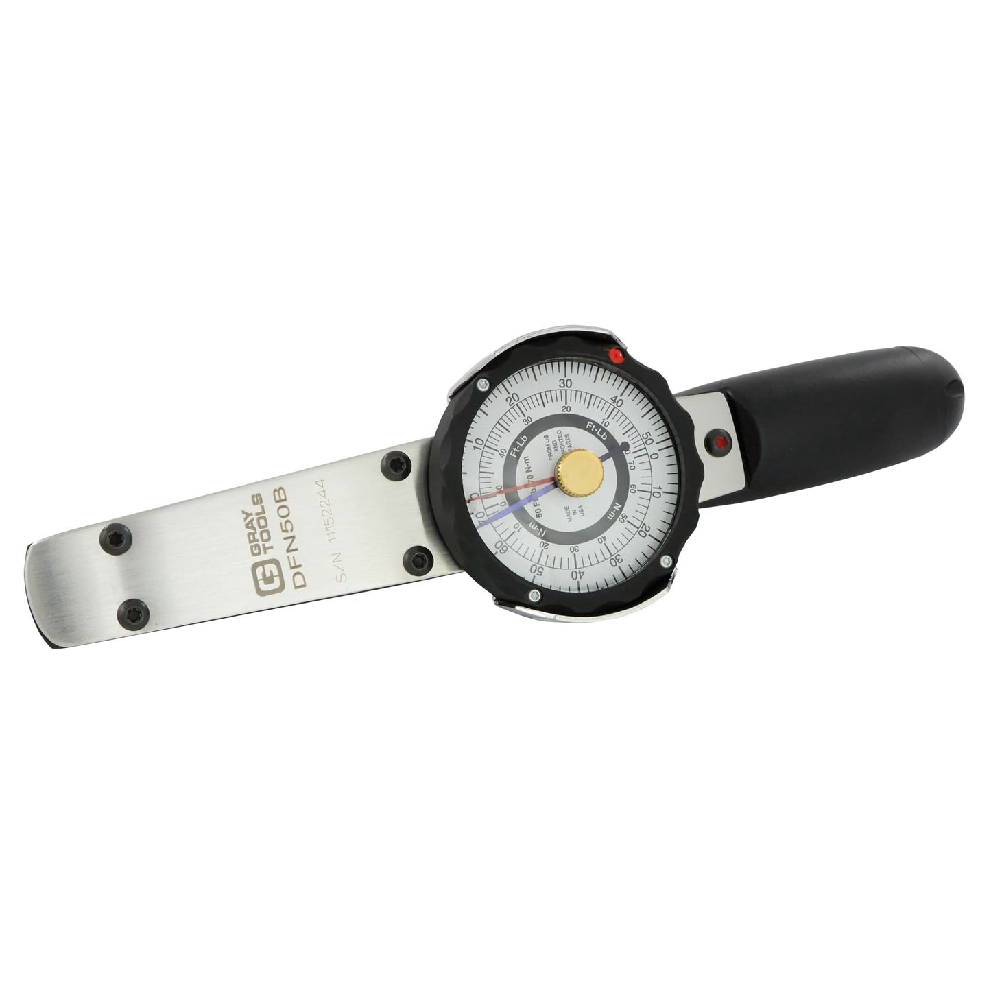 Torque Wrench with Memory Needle, Dial, 3/8" Square Drive, 0 - 50 ft-lbs.