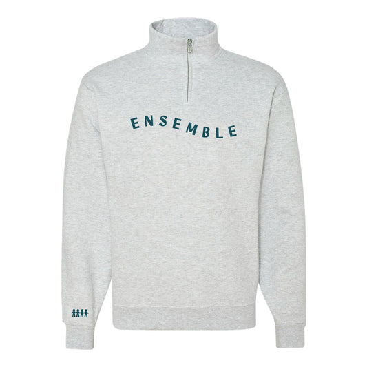 Chandail 1/4 zip brodé "Ensemble"
