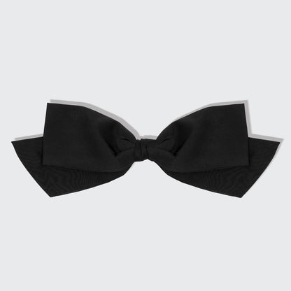Recycled Fabric Bow Hair Clip – Black