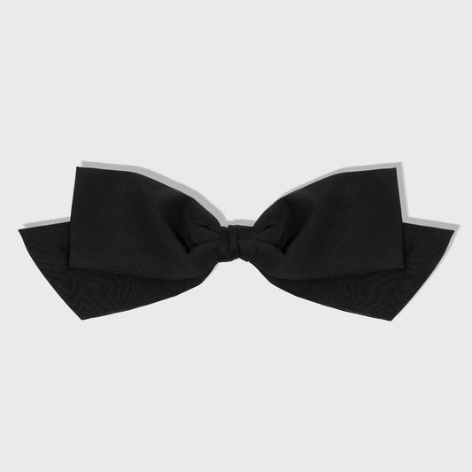 Recycled Fabric Bow Hair Clip – Black