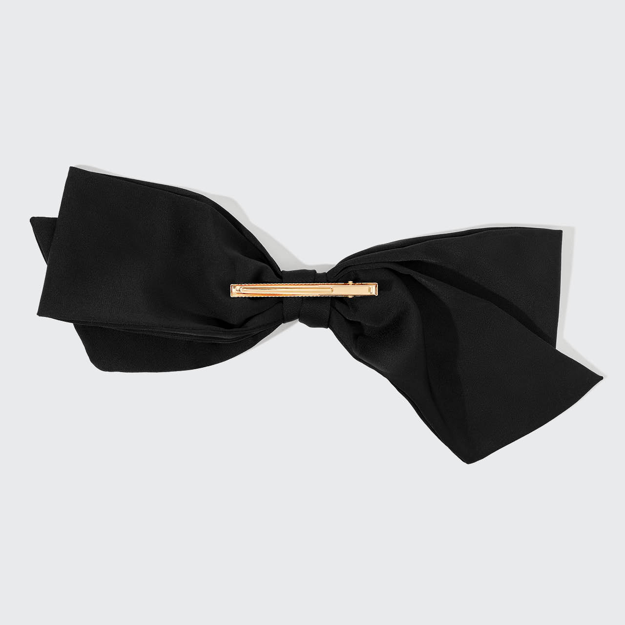 Recycled Fabric Bow Hair Clip – Black