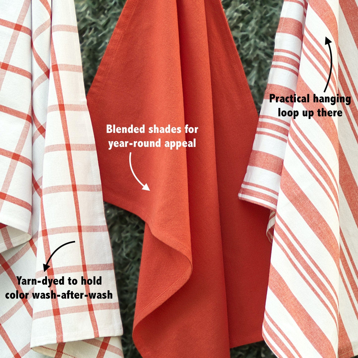 Decade Classic Tea Towels: 3 Colors-Set/3