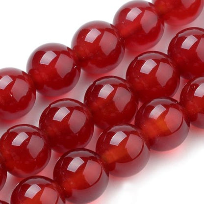 Carnelian Agate Red (Dyed) Gemstone Bead
