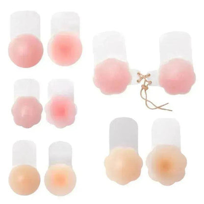 Reusable Self Adhesive Silicone Lift Up Breast Nipple Cover Bra Pad Invisible Breast Petals For Party Dress