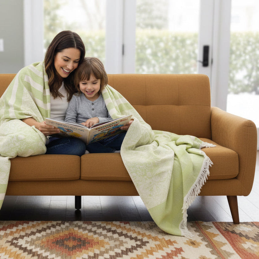 Reversible Wearable Cotton Throw: 3 Colors