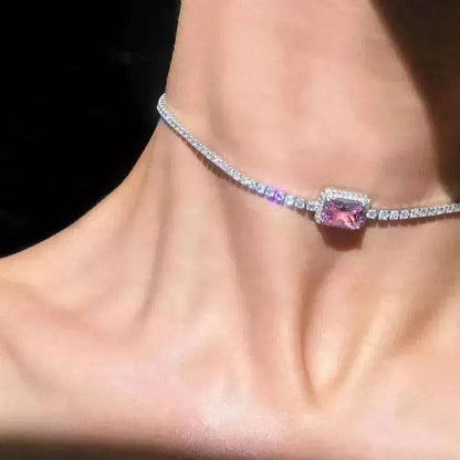 Rhinestone Clavicle Chain Simple Temperament Exquisite Diamond Women Necklace