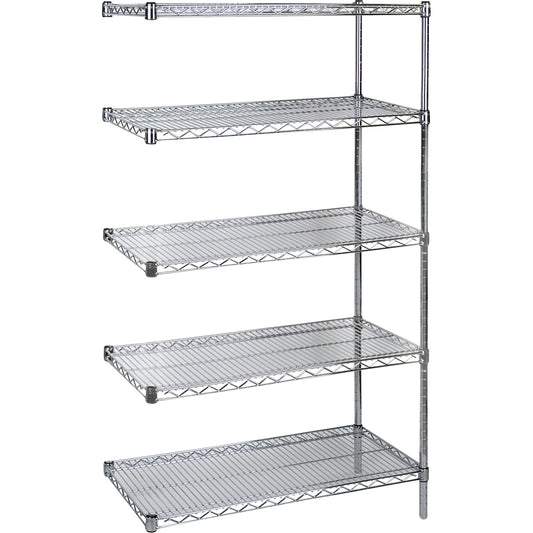 Tablettes grillagées chromées pour usage intensif