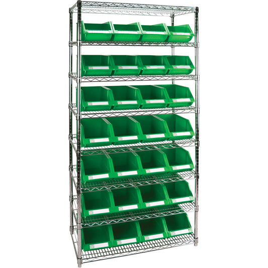 Étagère métallique robuste avec bacs de rangement