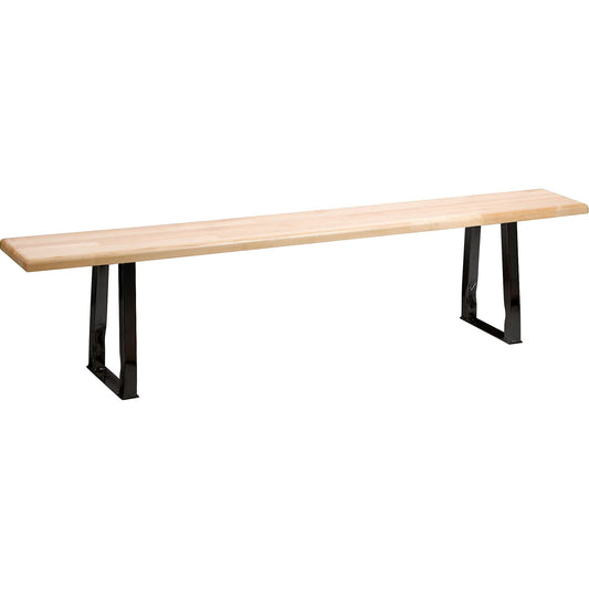 Banc de vestiaire, bois, 243,8 cm (L) x 23,5 cm (l) x 41,9 cm (H)