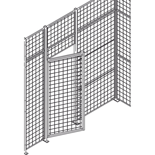 Porte battante en grillage standard, 0,91 m L x 2,13 m H