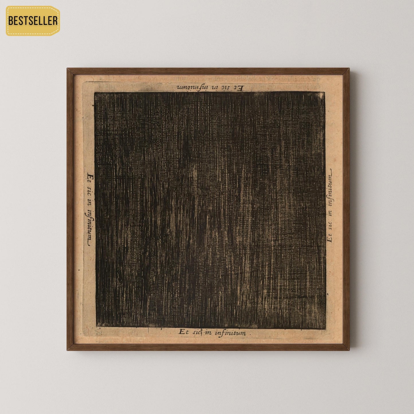 Robert Fludd Esoteric Art Print - And so on to Infinity - Monochrome Beige Giclee (1x1)