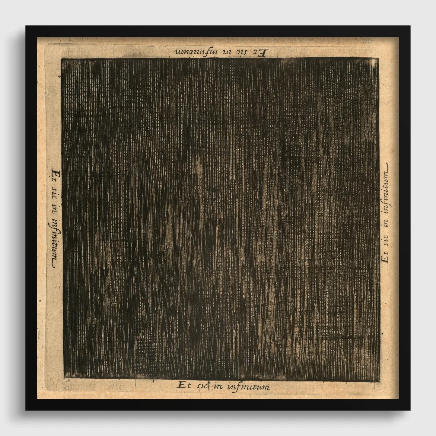 Robert Fludd Esoteric Art Print - And so on to Infinity - Monochrome Beige Giclee (1x1)