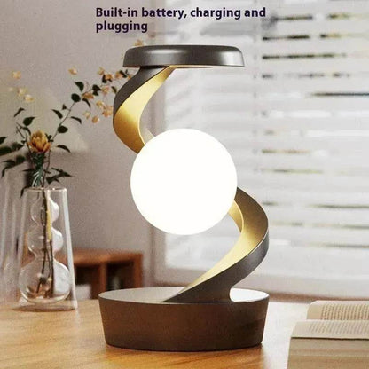 Rotating Moon Desk Night Light Wireless Phone Charging LED Night Light Decorative Desktop Night Lamp Motion Sensor Night Light