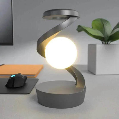 Rotating Moon Desk Night Light Wireless Phone Charging LED Night Light Decorative Desktop Night Lamp Motion Sensor Night Light