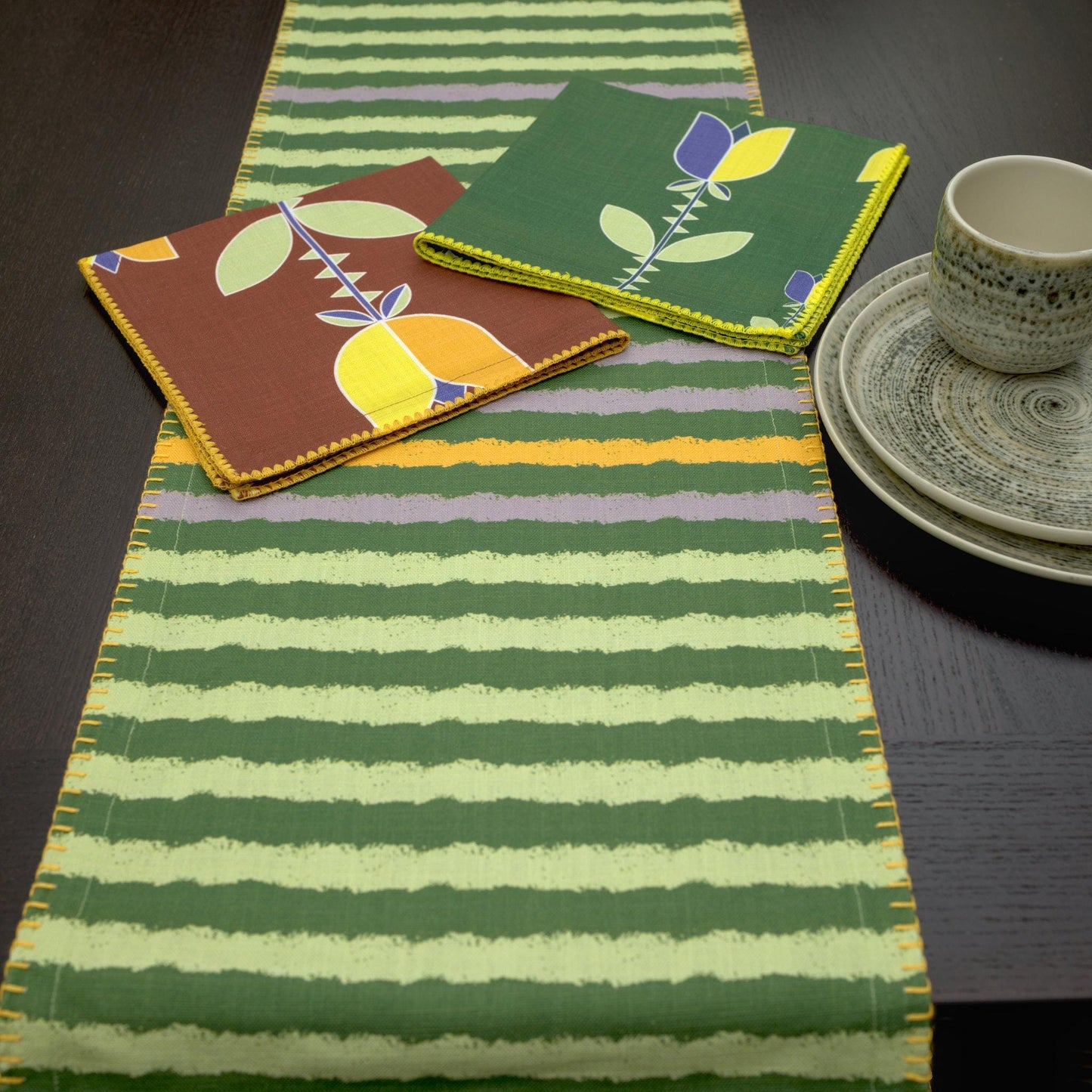 Color Accented Deluxe Table Runner-2 Colors