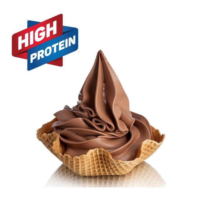 High Protein Chocolate Soft Serve & Gelato Mix - HI-PRO Chocolate - Case of 8 x 1.55 KG bags - Rubicone Canada - Ships Free Within Canada on Orders Above CAD $199