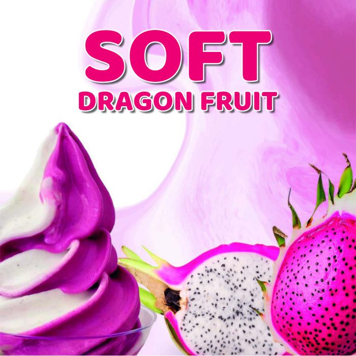 Purple Dragon Fruit Soft Serve and Soft Gelato Mix - Ready Fruit - Complete Base - Ready To Use - Case of 8 x 1.5 KG bags - Rubicone Canada - Ships Free Within Canada on Orders Above CAD $199