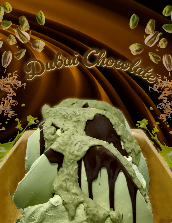 Choco Kataifi (Dubai Chocolate) Dark Chocolate Cone Dip Coating - 1.5 KG Bucket - Rubicone Canada - Made in Italy - Ships Free Within Canada on Orders Above CAD $199