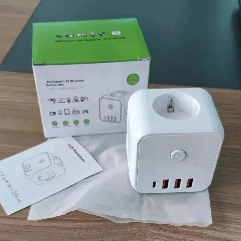 Rubik's Cube Converter European Standard Extension Cable Power Strip Multi-function Power Surge protector Plug Socket