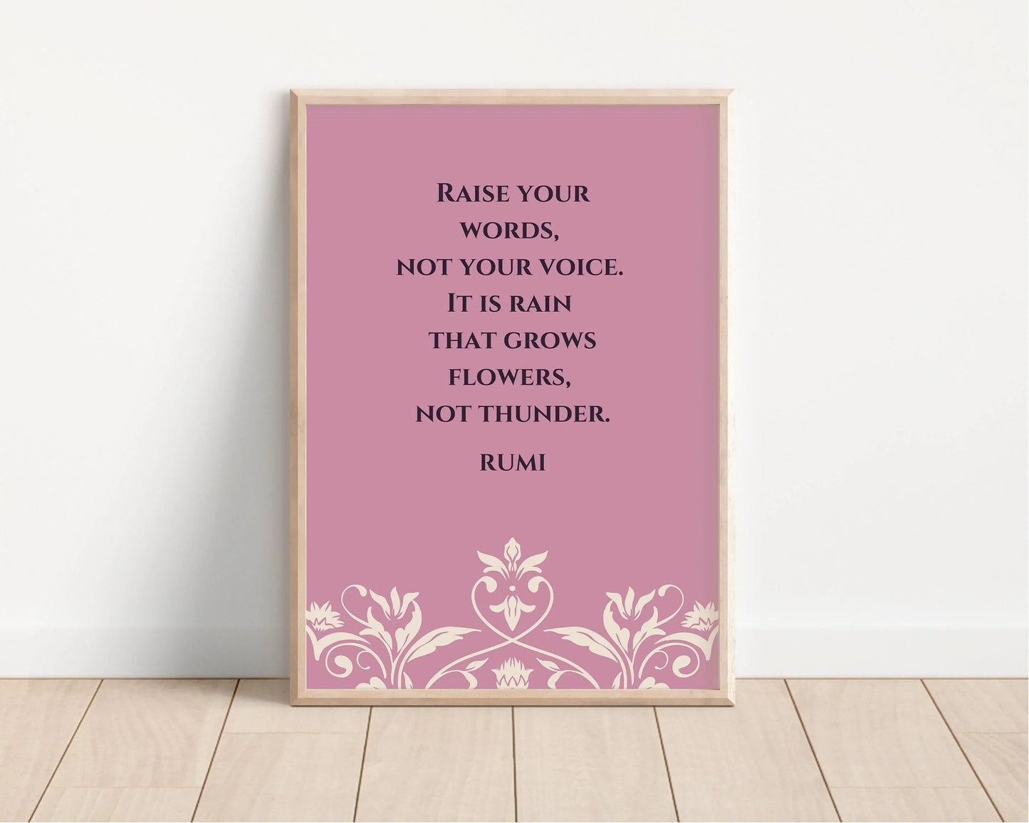 Rumi Quote Art Print: Lilac Poetry Poster