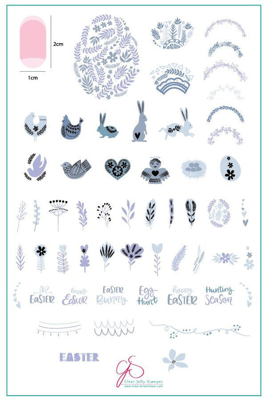Clear Jelly Stamper - Easter Garden