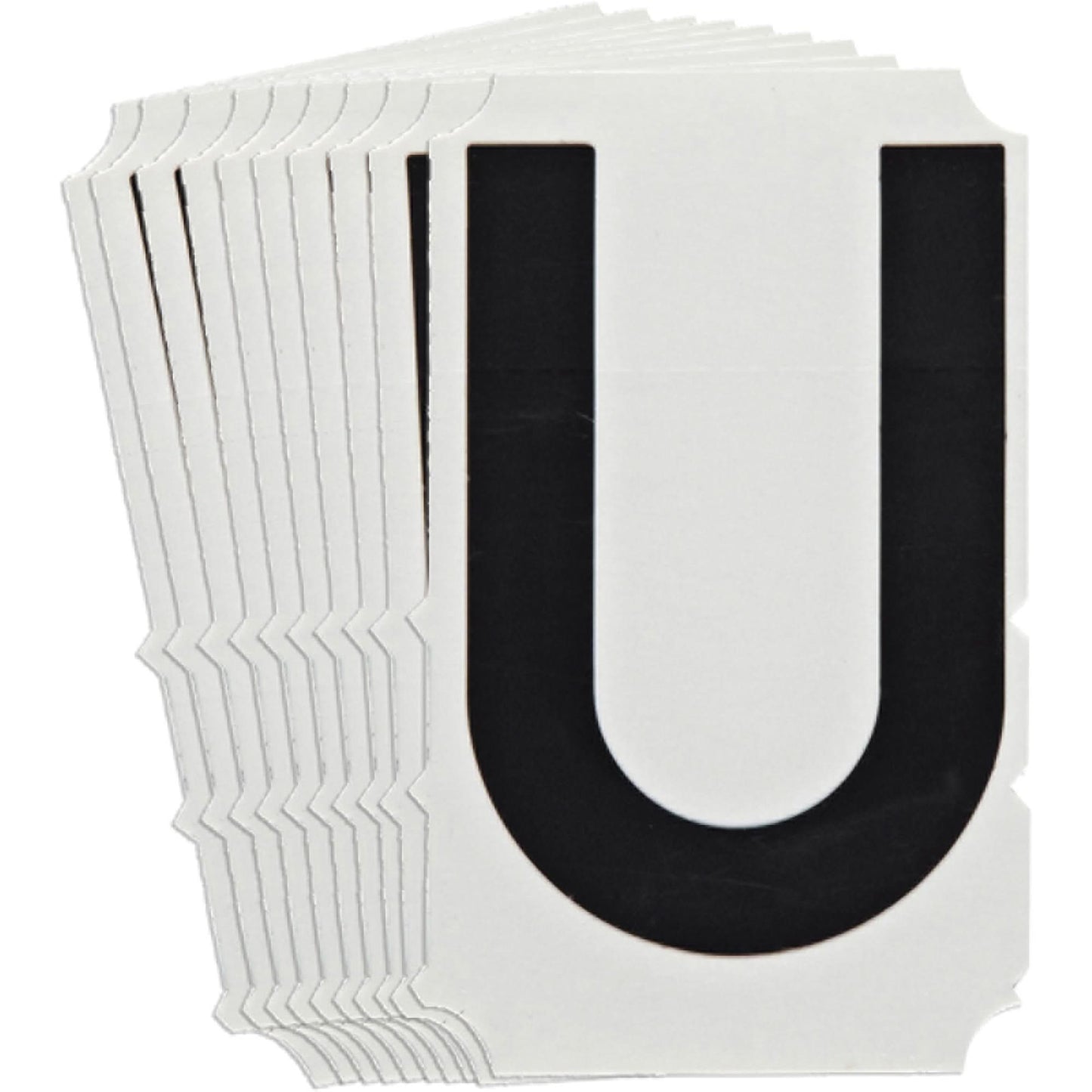 Quick-Align® Individual Gothic Number & Letter Labels, U, 4" H, Black