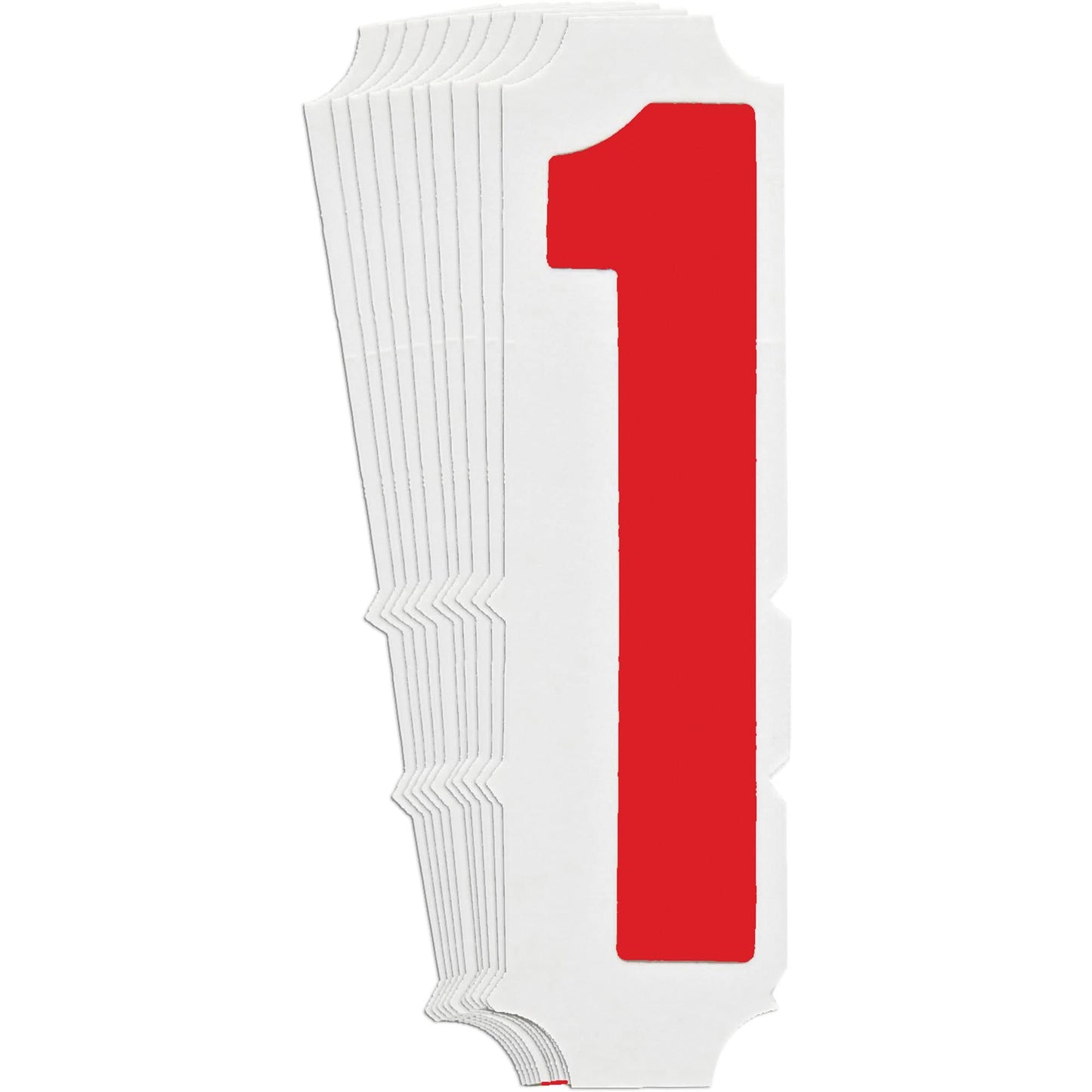 Quick-Align® Individual Gothic Number and Letter Labels, 1, 4" H, Red
