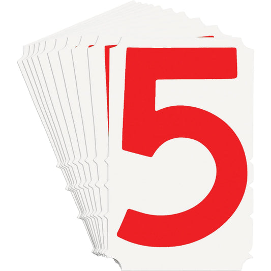Étiquettes individuelles numérotées et lettrées gothiques Quick-Align®, 5, 10,16 cm H, Rouge