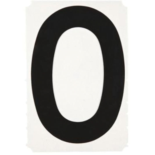 Quick-Align® Individual Gothic Number and Letter Labels, 0, 6" H, Black