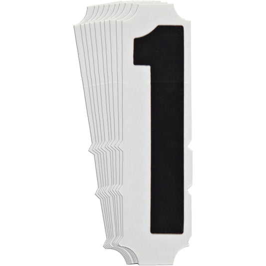 Quick-Align® Individual Gothic Number and Letter Labels, 1, 6" H, Black