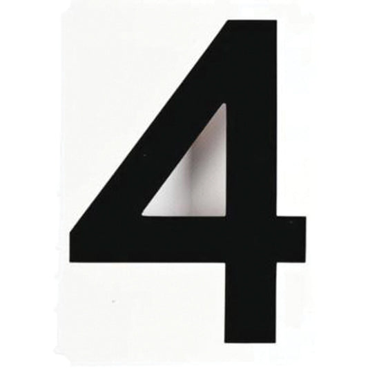 Quick-Align® Individual Gothic Number and Letter Labels, 4, 6" H, Black